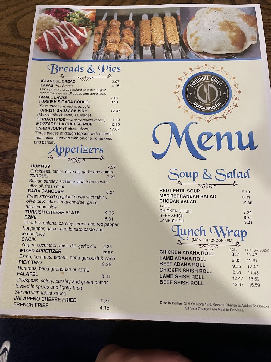 Menu Istanbul Grill-10