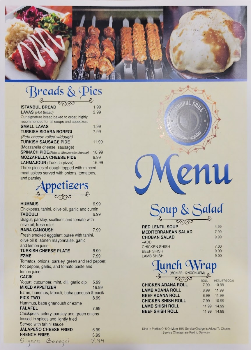 Menu Istanbul Grill-6